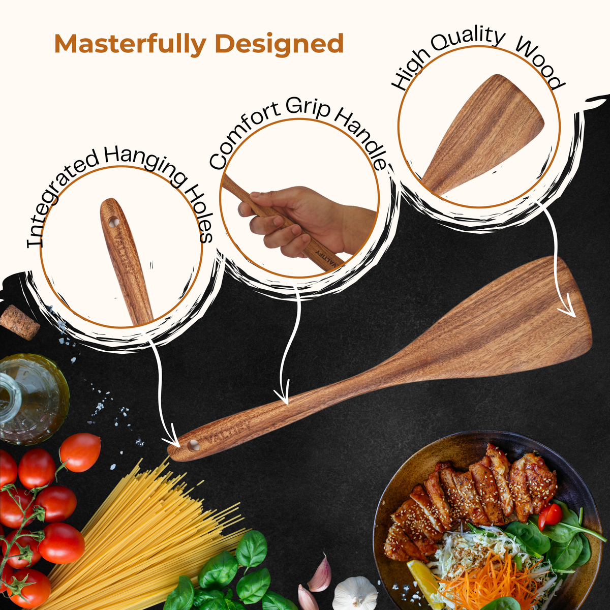 6-Piece Teakwood Kitchen Utensil Set