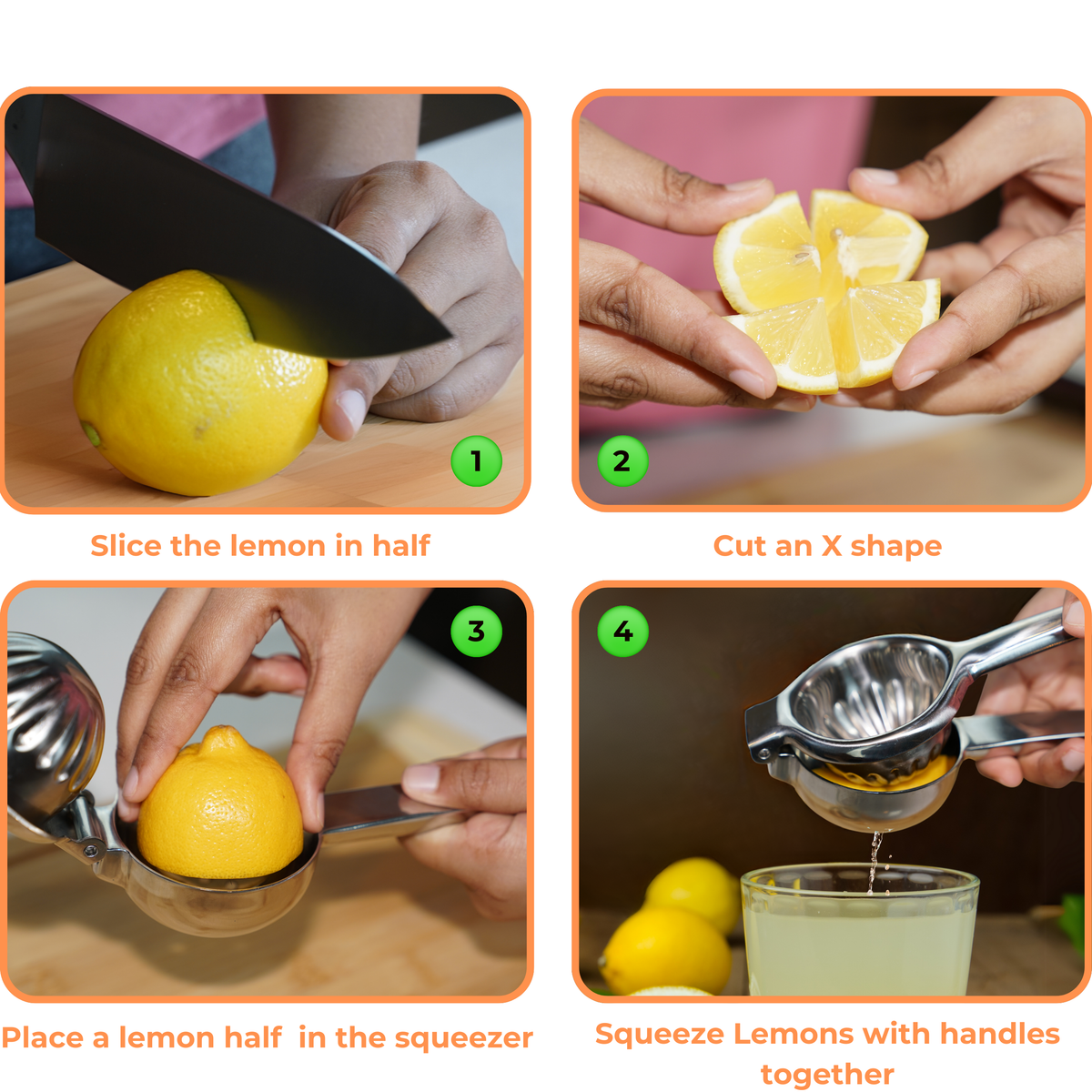 Valtify Stainless Steel Lemon Squeezer - Large