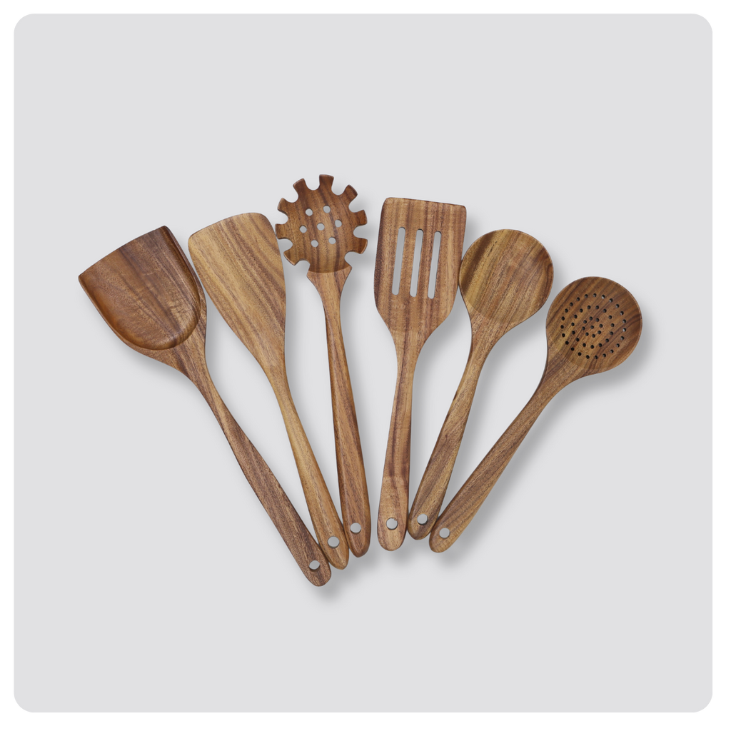 6-Piece Teakwood Kitchen Utensil Set